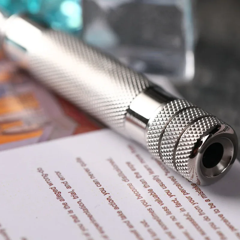 YAQI Diagonal Stainless Steel Safety Razor Handle -  about 48g length 77mm Professional Man Precision travel Home Grooming Tool