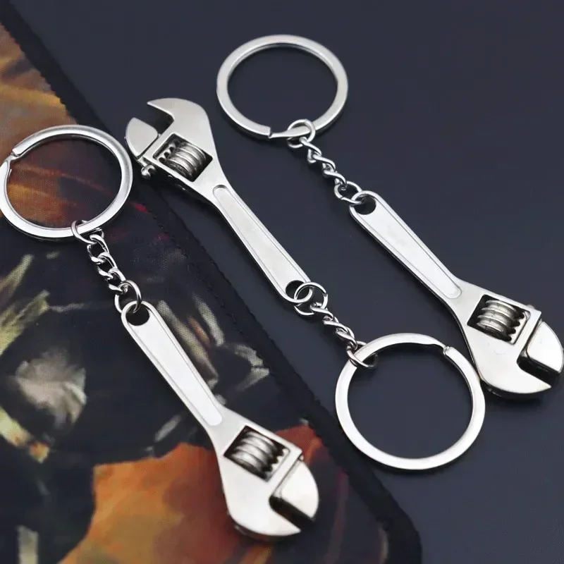 New Mini Small Opening Mobile Activity Wrench Keychain Charm Men's Key Ring Tool Wrench Spanner Key Chain Best Gift Jewelry S153