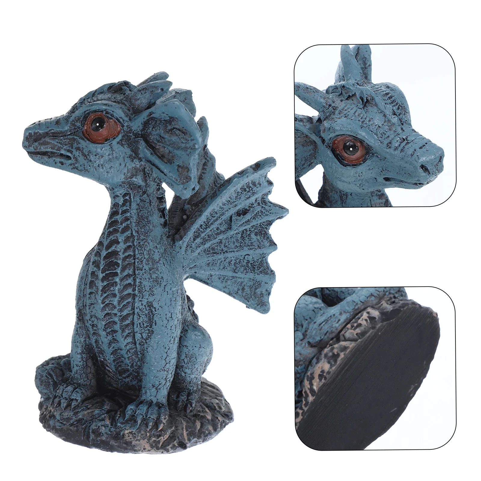 

Cute Micro Landscape Ornament Resin Garden Sculpture Outdoor Yard Decor Fish Tank Statue Small Adorable Dragon Figures Feng Shui