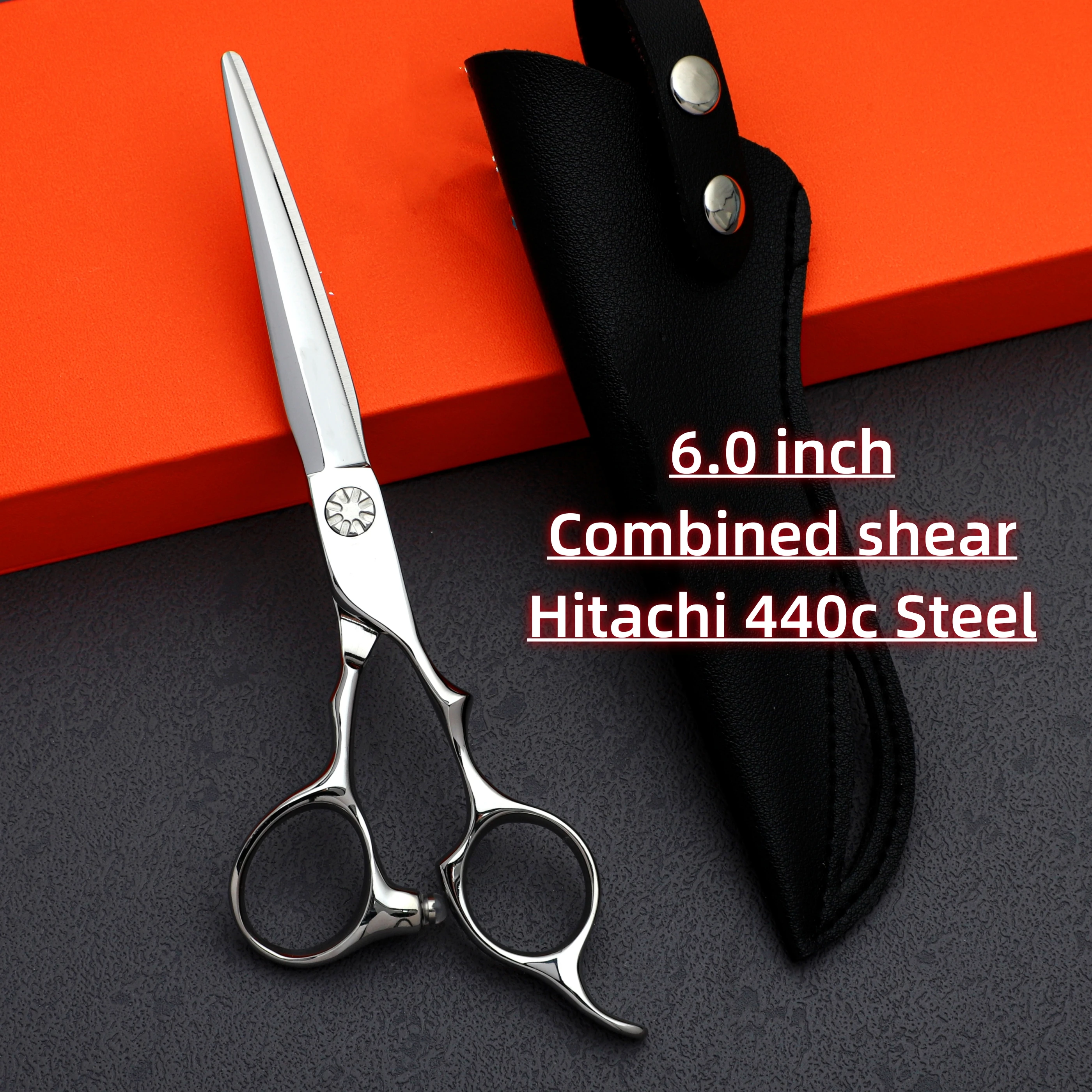 Professional hairdressing sissors，barbershop hair cutting tools，Japan 440c steel sissors，Set of 6-6.5-6.8 inch，Sharp and durable