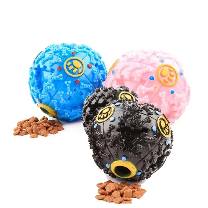 3 Color Squall Ball Pet Food Dropping Ball Pet Puzzle the Toy Dog Toy Sounding Toy Squeaky Ball round