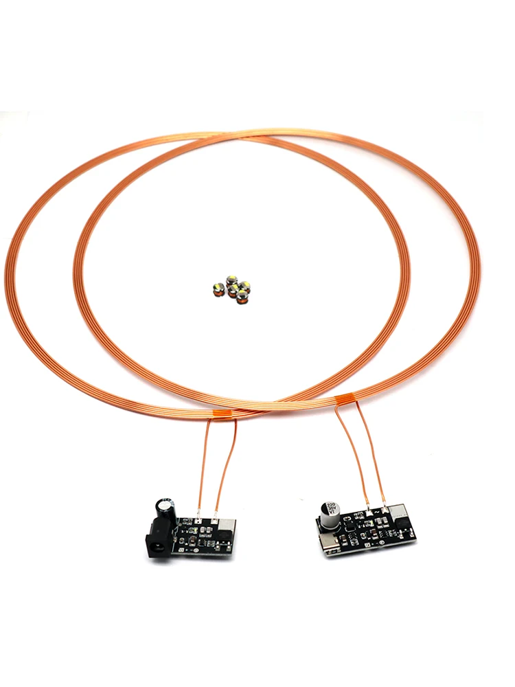 DC 5V 24V 200mm Draadloze Voeding Zender Spoel Inductie Ontvanger LED Licht Lamp Speelgoed Robots model - afbeelding 2