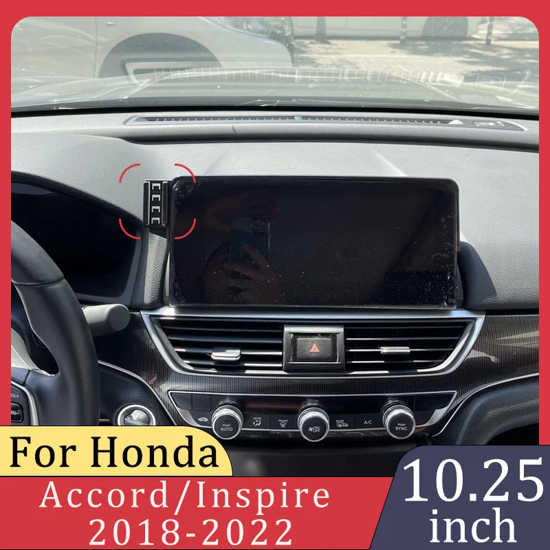 Car Navigation GPS Mobile Phone Holder Wireless Charger For Honda Accord/Inspire 2018-2022 Screen 10.25 Inch Fixed Bracket Base