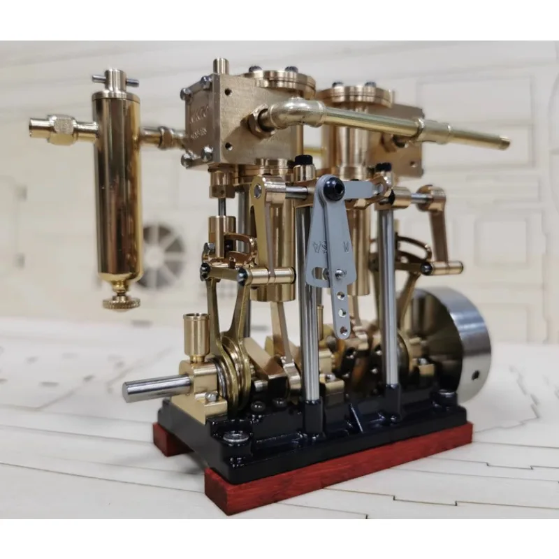 LS3-13s Double Cylinder Three Cylinder Steam Engine High Torque Steam Ship Engine Model
