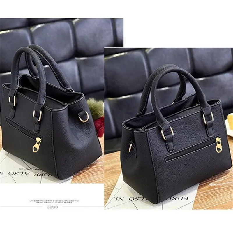 PU Leather Ladies HandBags Women Vintage Purse Plush Tassel Vintage Messenger Bags Tote Handle Boston Shoulder Crossbody Bag