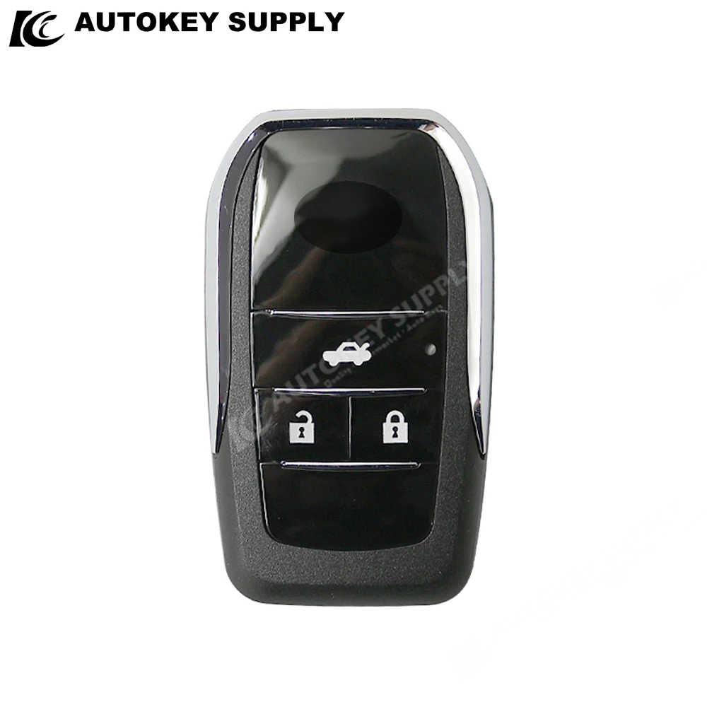 AutokeySupply For 3 Buttons Suitable Corolla/Yaris,Control Modified Folding Key Shell（Toy47）AKTYF335