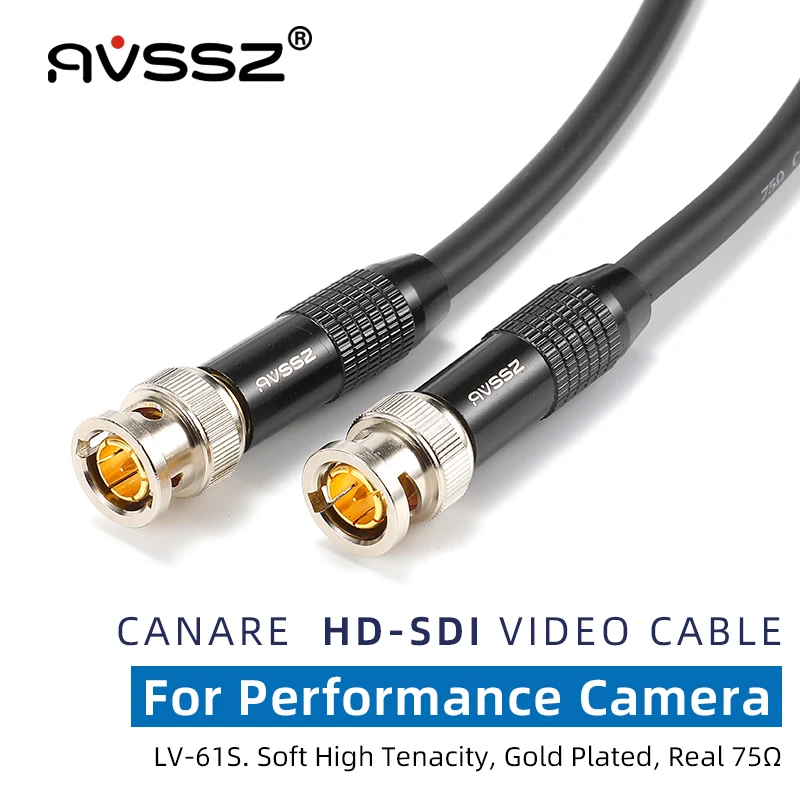 AVSSZ HD HD-SDI CANARE Video Cable LV-61S 75 ohm BNC Plug Welding CHOSEAL Coaxial Camera