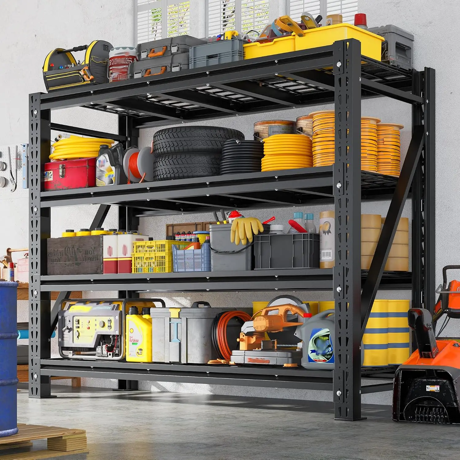Heavy Duty Steel Garage Shelving 5000LBS Storage Rack Workshop Organizer, Customized