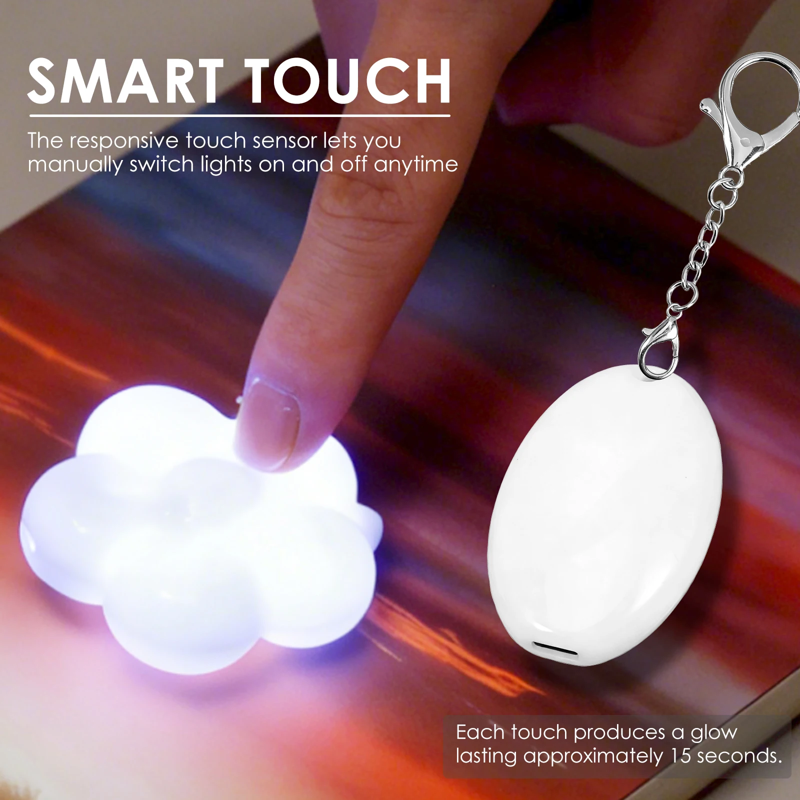 

2 шт. мини-светильники для сумок, активируемые касанием, аксессуары для рюкзаков для женщин, девушек, мам