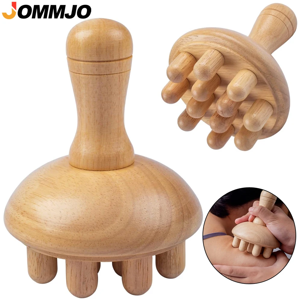 

Mushroom Shape Wooden Massage Tool - Manual Full Body Maderoterapia for Anti Cellulite & Lymphatic Drainage
