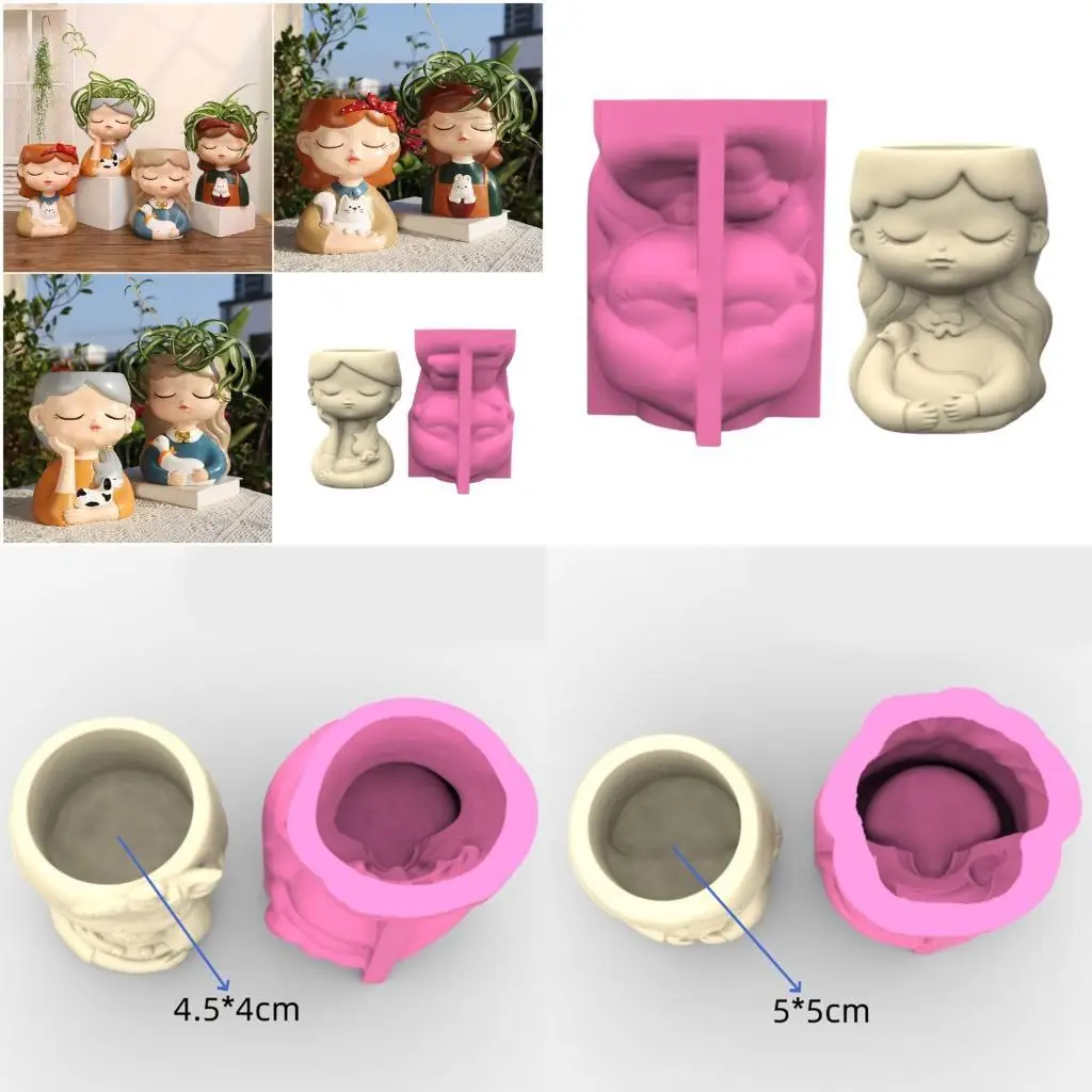 31BB Safe Silicone Flanter Плесень с девушкой фигур