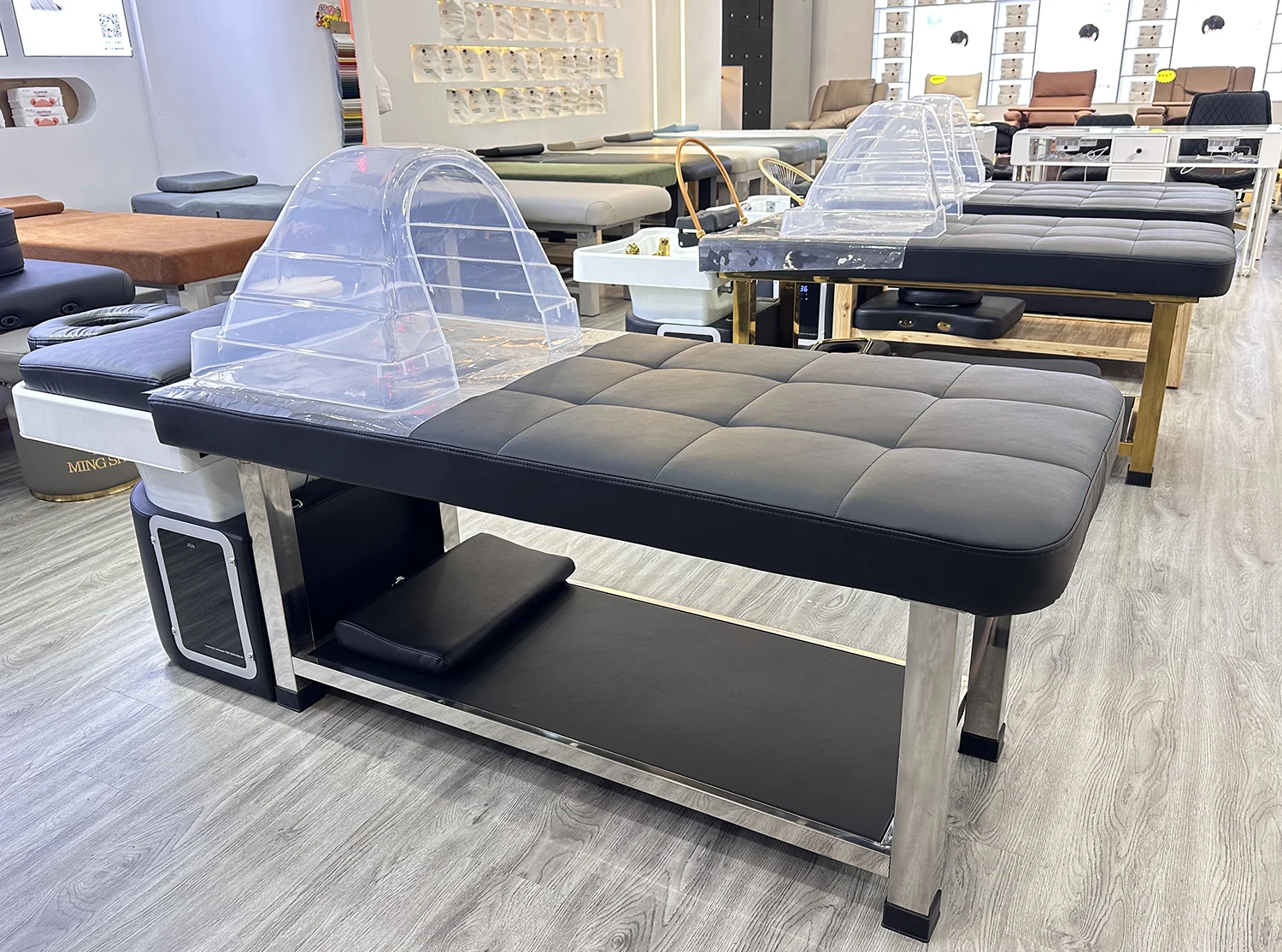 

DepositPortable Steamer Shampoo Salon Equipment Shampoo Bed Steam Jacket Ceramic