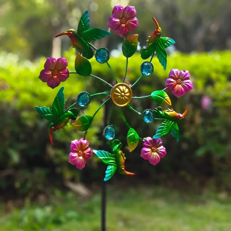 Новая железная ветряная мельница, ловушки ветра, спиннер, открытый двор, сад, вилла, украшение, напольное декоративное цветочное украшение Новая железная ветряная мельница, ловушки ветра, спиннер, открытый двор, сад, вилла, украшение, напольное декоративное цветочное украшение