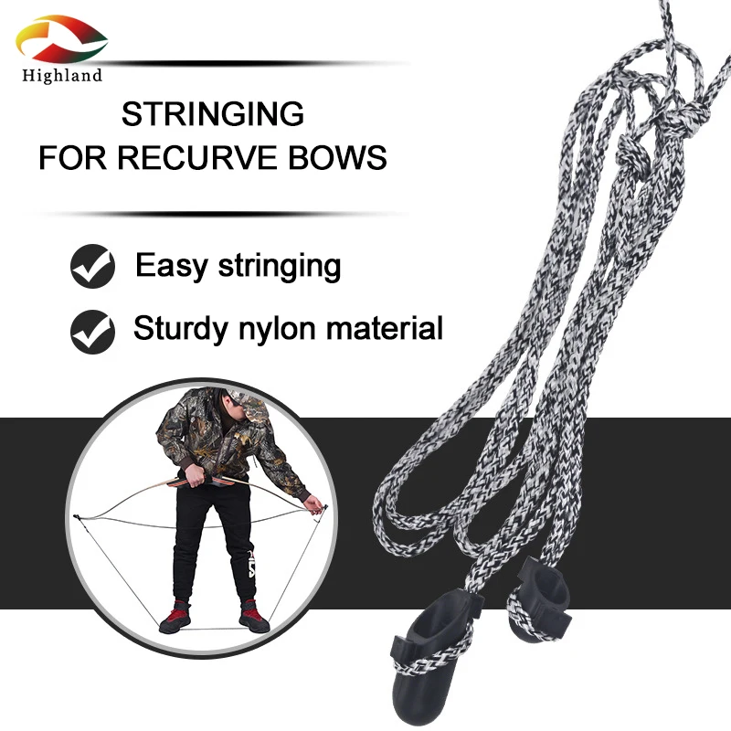 Stringing Tool Recurve Bow Stringing Tool Silicone Ear Protection No Knotting And No Winding Nylon Portable Simple Bow