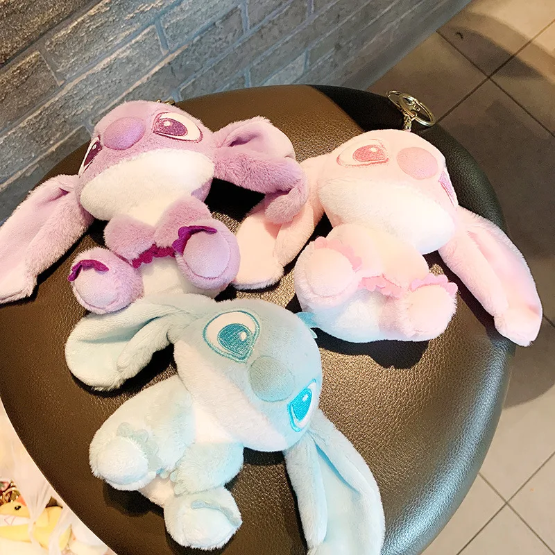 1pc ステッチぬいぐるみキーホルダーディズニーアニメフィギュア