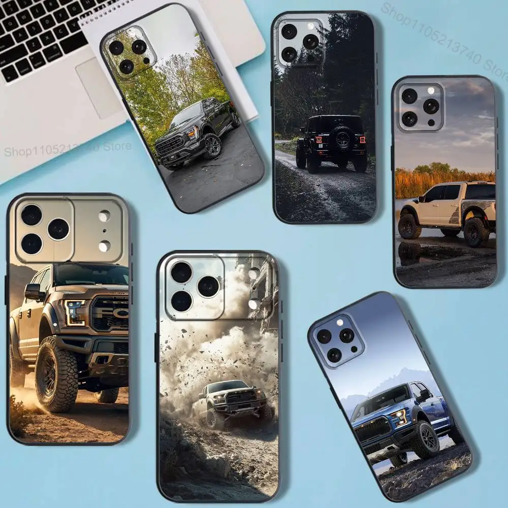 

Pickup Truck Grille American Phone Case For iPhone 11,12,15,16,17,13,14,Pro,Max,Plus,E,Mini,Air,SE4 Black Soft Box