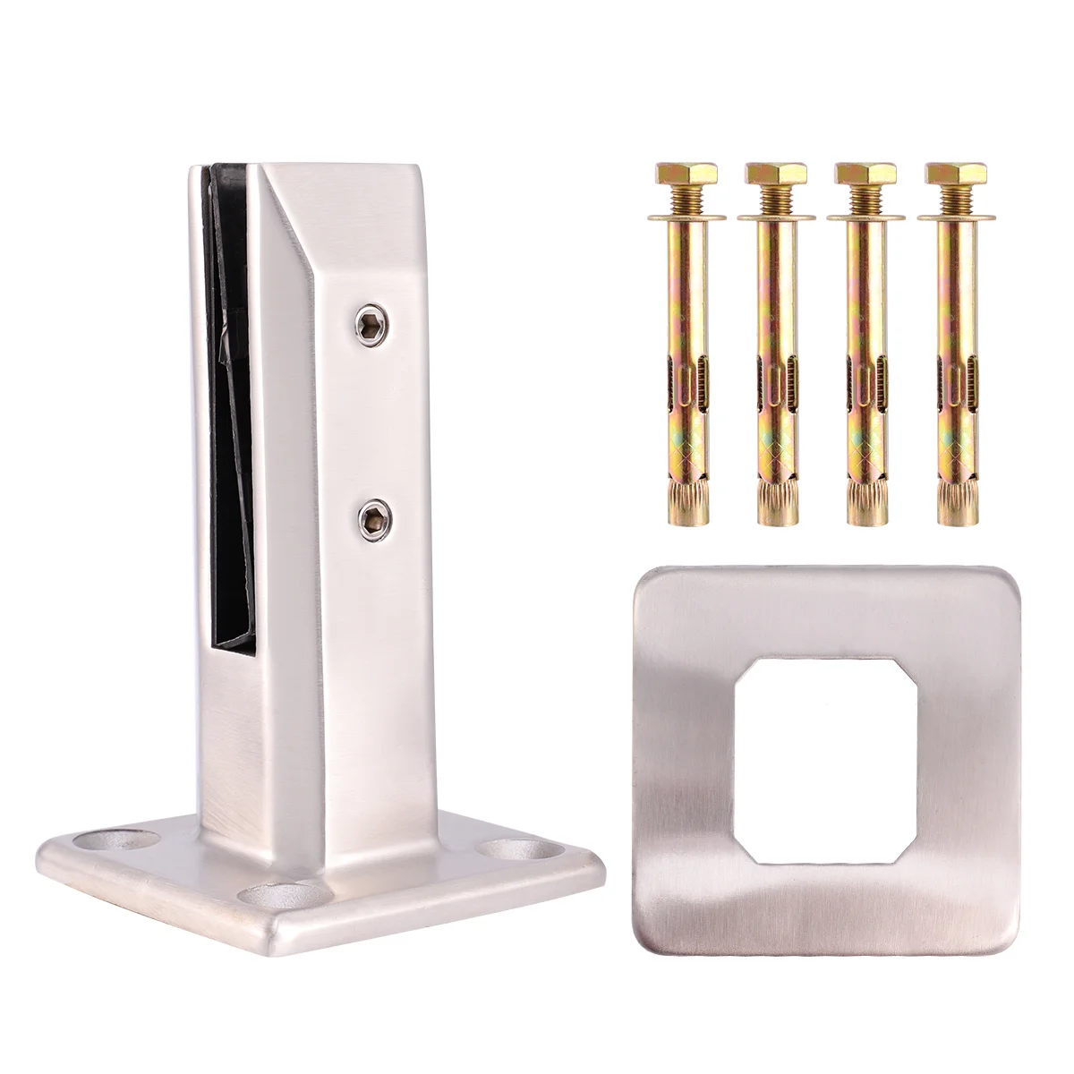 Stainless Steel Glass Clamp Punch Free Glass Staircase Bracket Hinge Staircase Railing Degree Installation Glass Stand Clamp