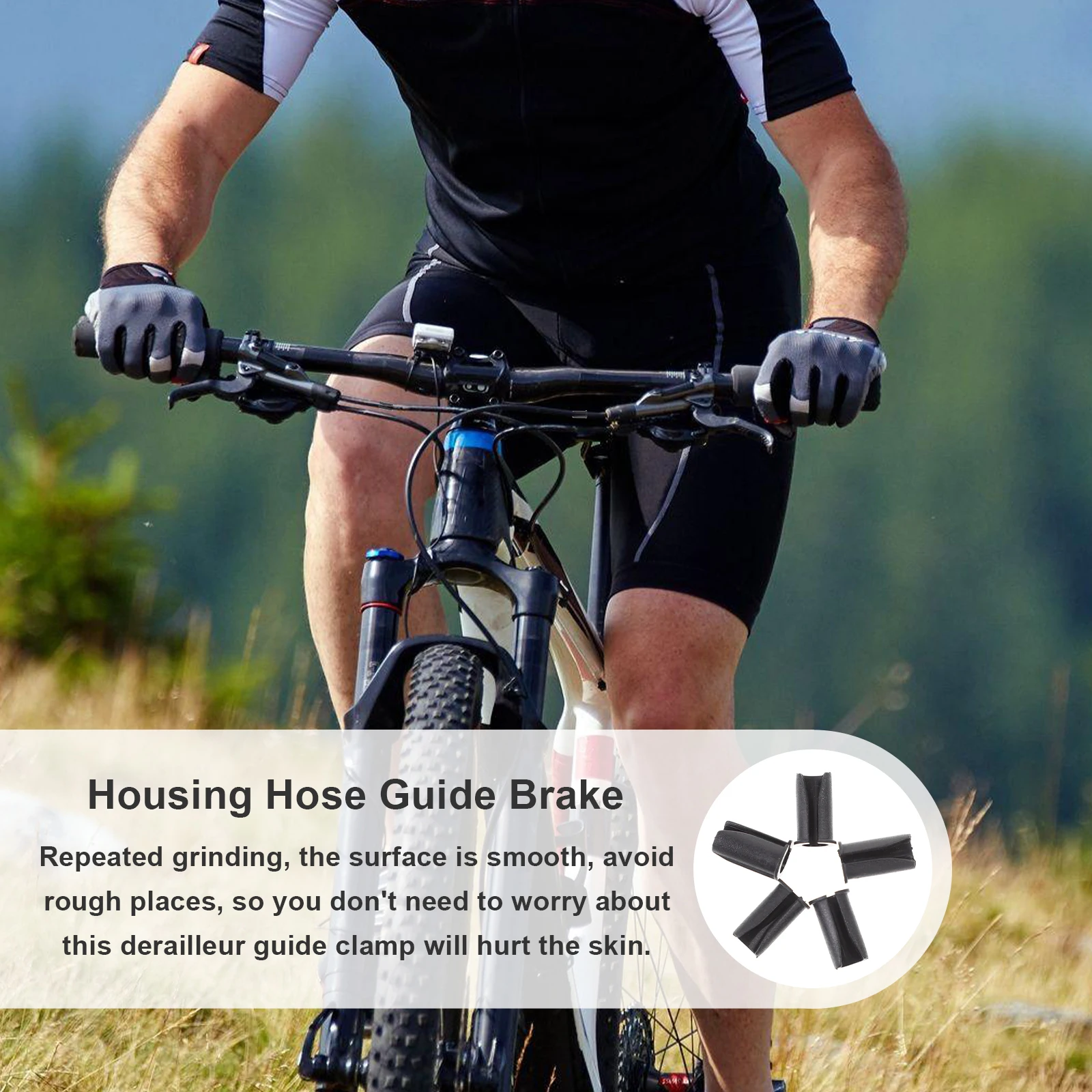 

10pcs Bicycle Shifter Housing Clip Plastic Cable Buckle Durable Smooth Surface Easy Carry Universal Fit For Road Bike Brake