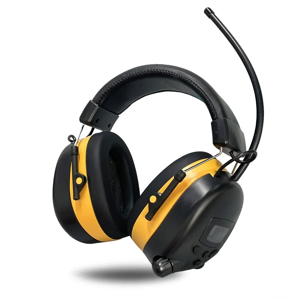 Cuffie antirumore da tiro Cuffie con radio AM FM Protezione per le orecchie Cuffie antirumore con riduzione del rumore Comode protezioni per l'udito con display digitale