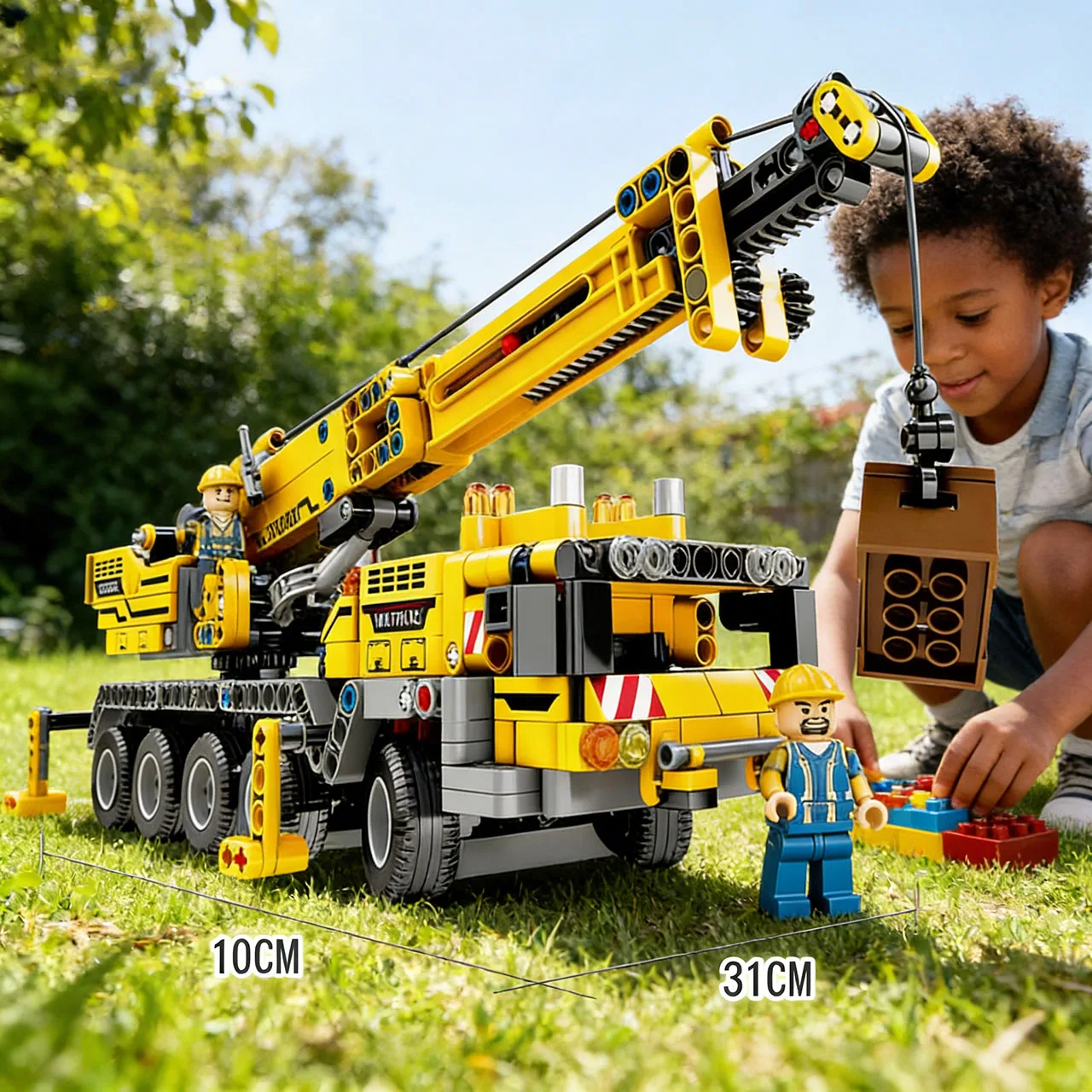 

Совместимые с другими брендами наборы MOC: Серия «Город» — Желтый мобильный строительный кран, конструктор, детские игрушки, подарок