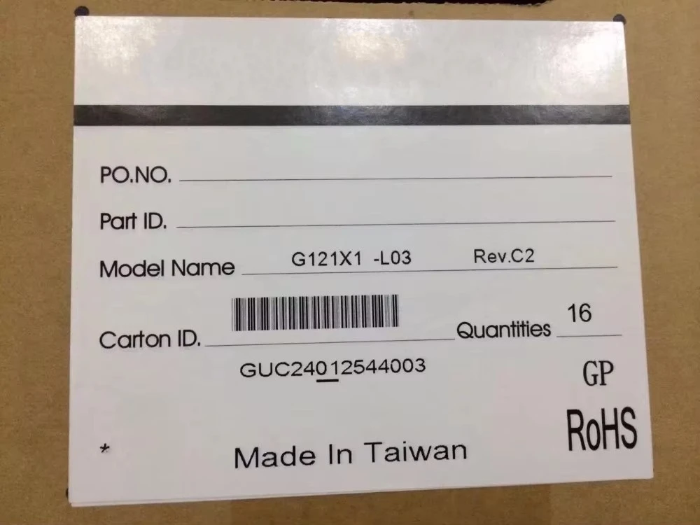 Original 12.1 inch TFT LCD G121S1-L01 G121S1-L02 G121X1-L04 G121X1-L03 1024x768 12.1 inch LED LVDS Screen