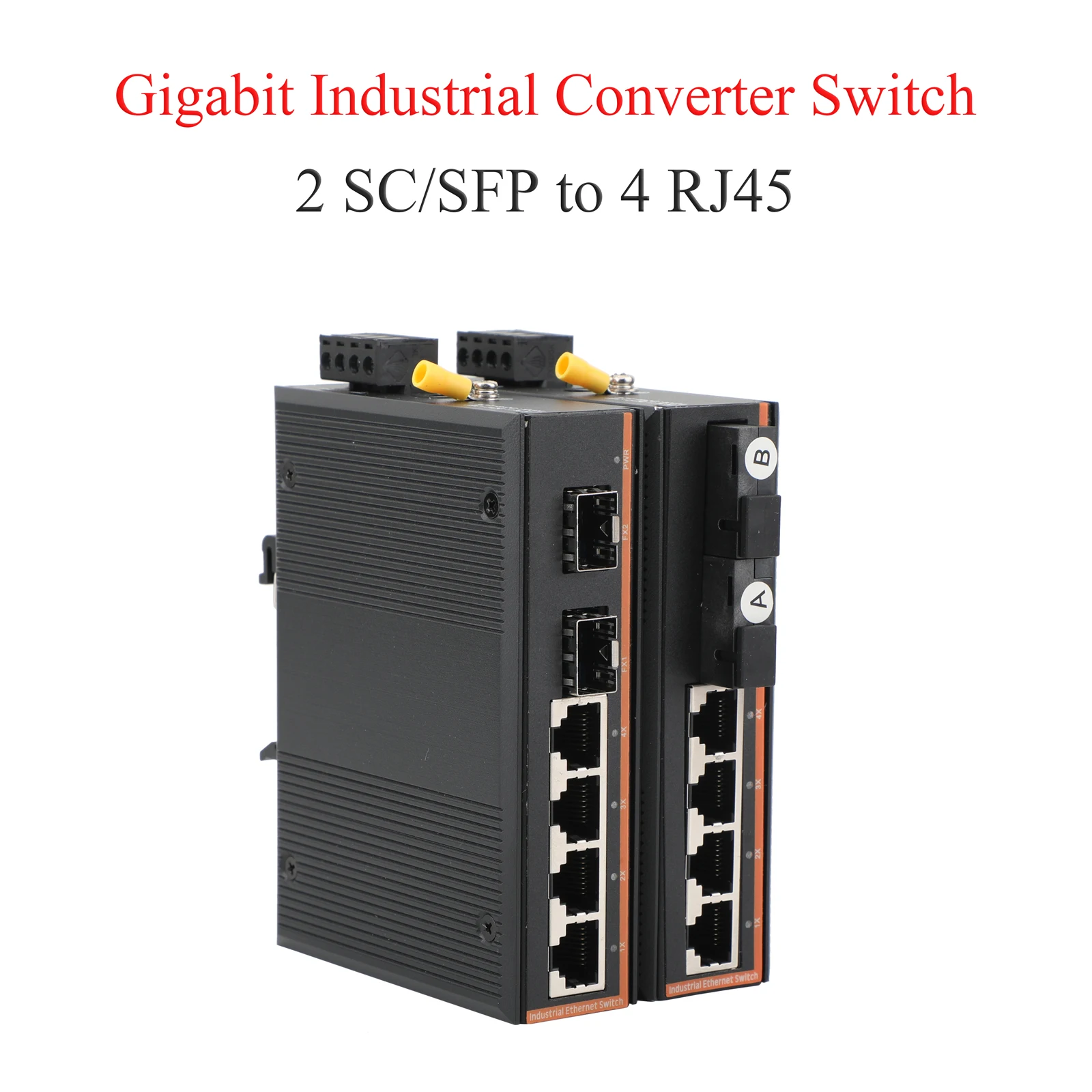 

Gigabit 2 Optical 4 Electrical 1000Mbps Single Fiber Single Mode SC/SFP Fiber Optic Transceiver Port Switch