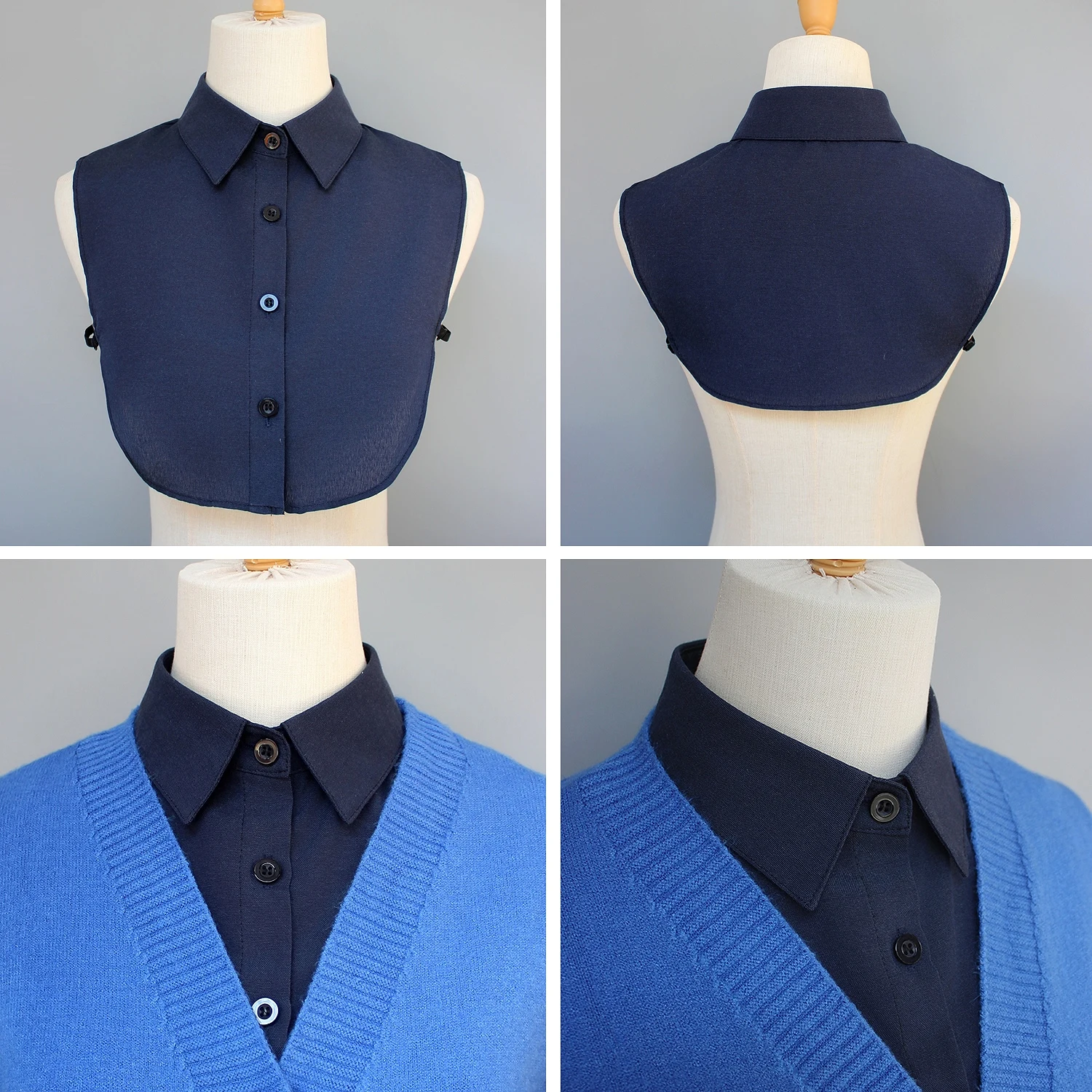 طوق كاذب مزيج واحد مصنوع من قماش أكسفورد، مريح ومسامي، عملي، متعدد الاستخدامات للسيدات، متوفر في م #4