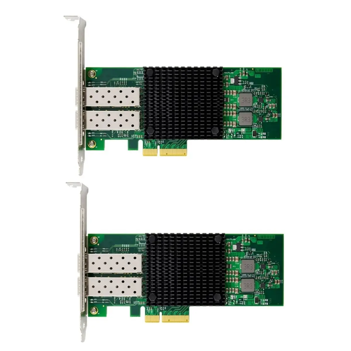 2PCS 10Gbps PCI-E X4 Fiber Network Adapter PCIE X4 10G Dual Port + Network Card Supports PXE & UEF