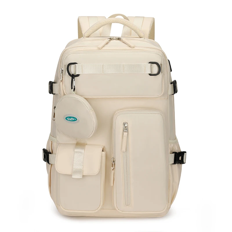 Waterproof backpack with multiple pockets, suitable for outdoor travel, 15.6-inch laptop backpack