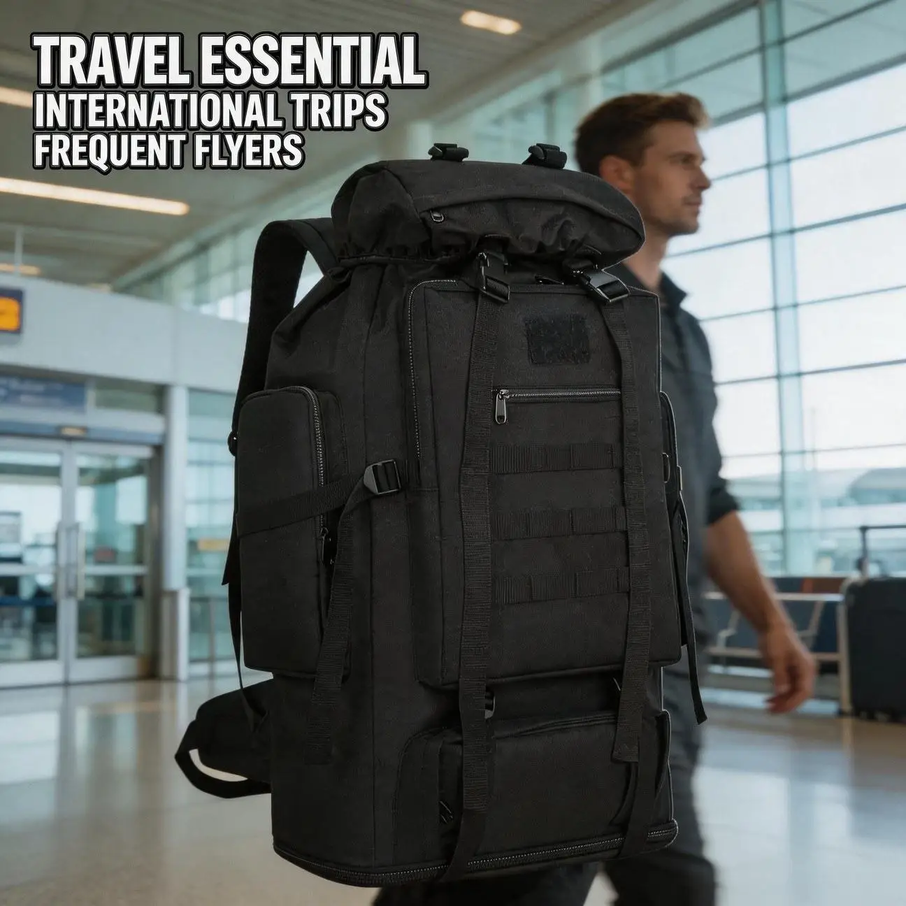 Hot Sale Extra Large Capacity Hiking Backpack Outdoor Mountaineering Camping Bottom Expandable Lightweight Design