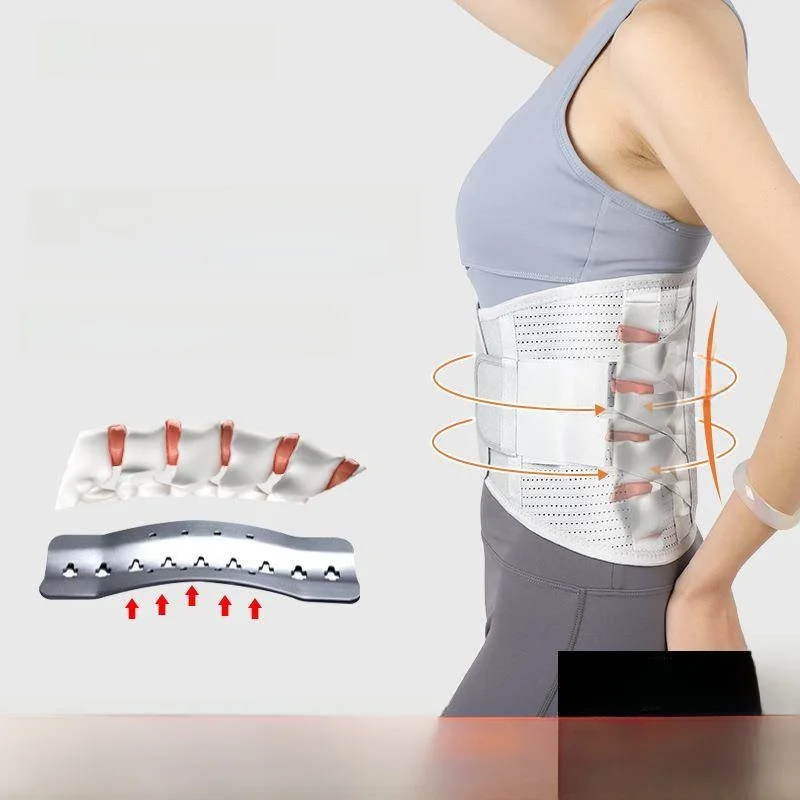

Comfortable Lightweight Steel Belted Lumbar Support Belt Artificial Spine Back Support Belt Home Use Health Care Adult Size