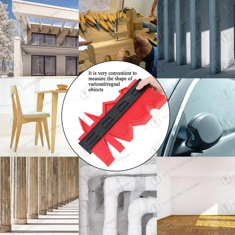 1PC コンターゲージデュプリケーター 5インチ＆10インチ 輪郭模倣 不規則な形状のトレーステンプレート 輪郭測定用測定ツール