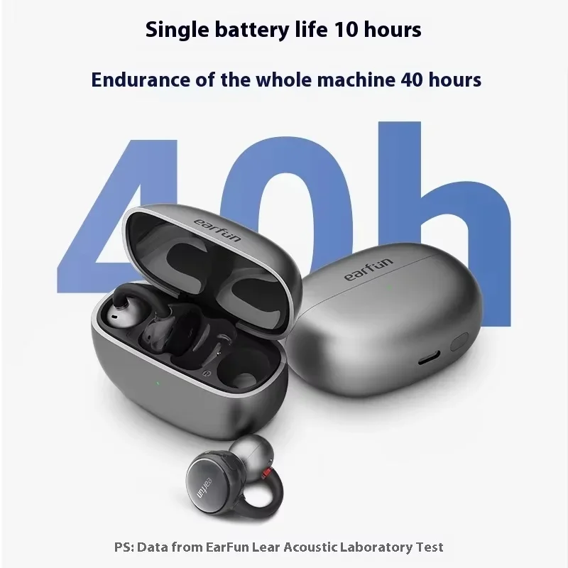 EarFun كليب سماعات لاسلكية AI دعوة الحد من الضوضاء IP55 سماعات مقاومة للماء بلوتوث 6.0 عمر البطارية الطويل سماعات أذن رياضية