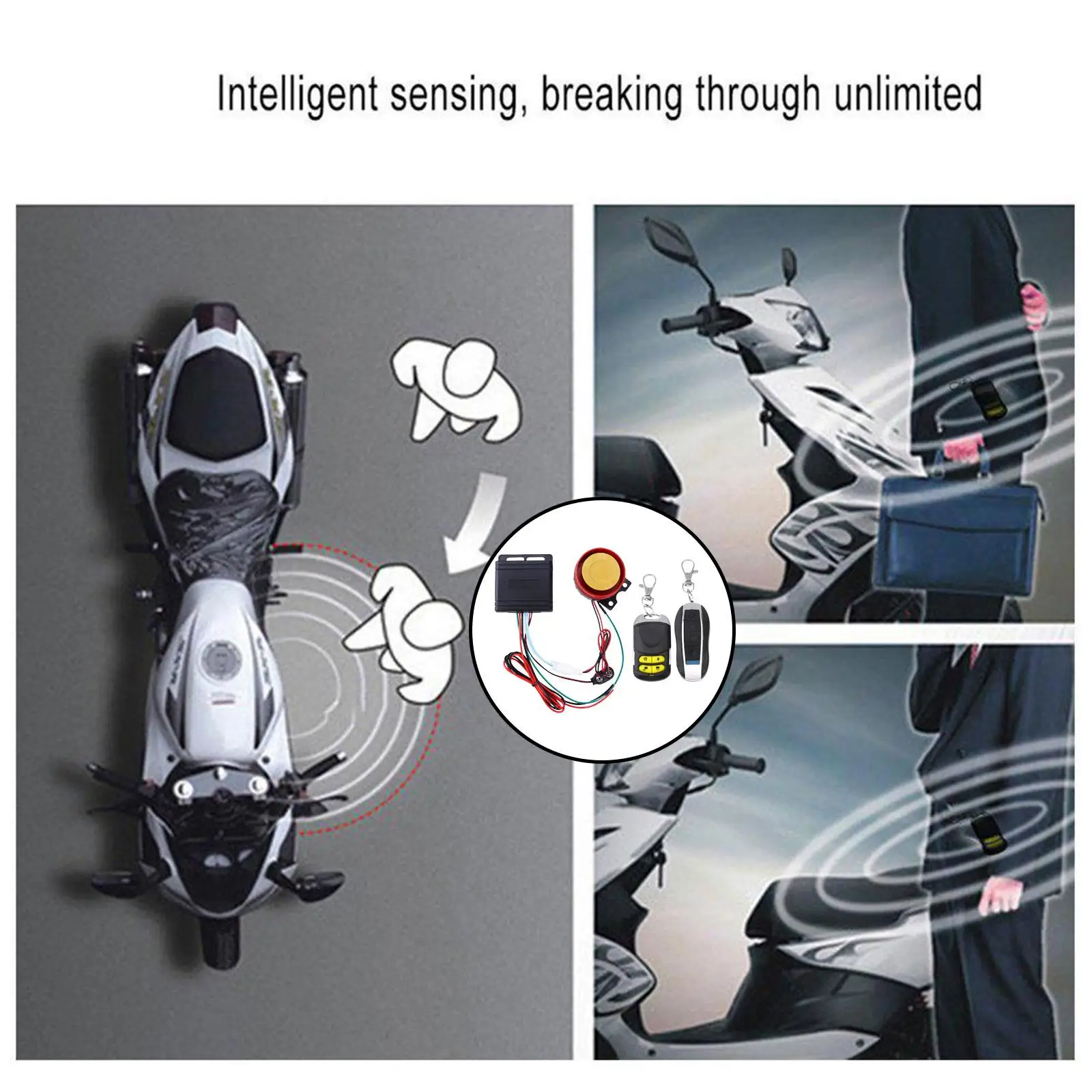 Motorcycle Alarm Anti-theft Security Alarm System Scooter Burglary Vibration Alarm Remote Engine Start