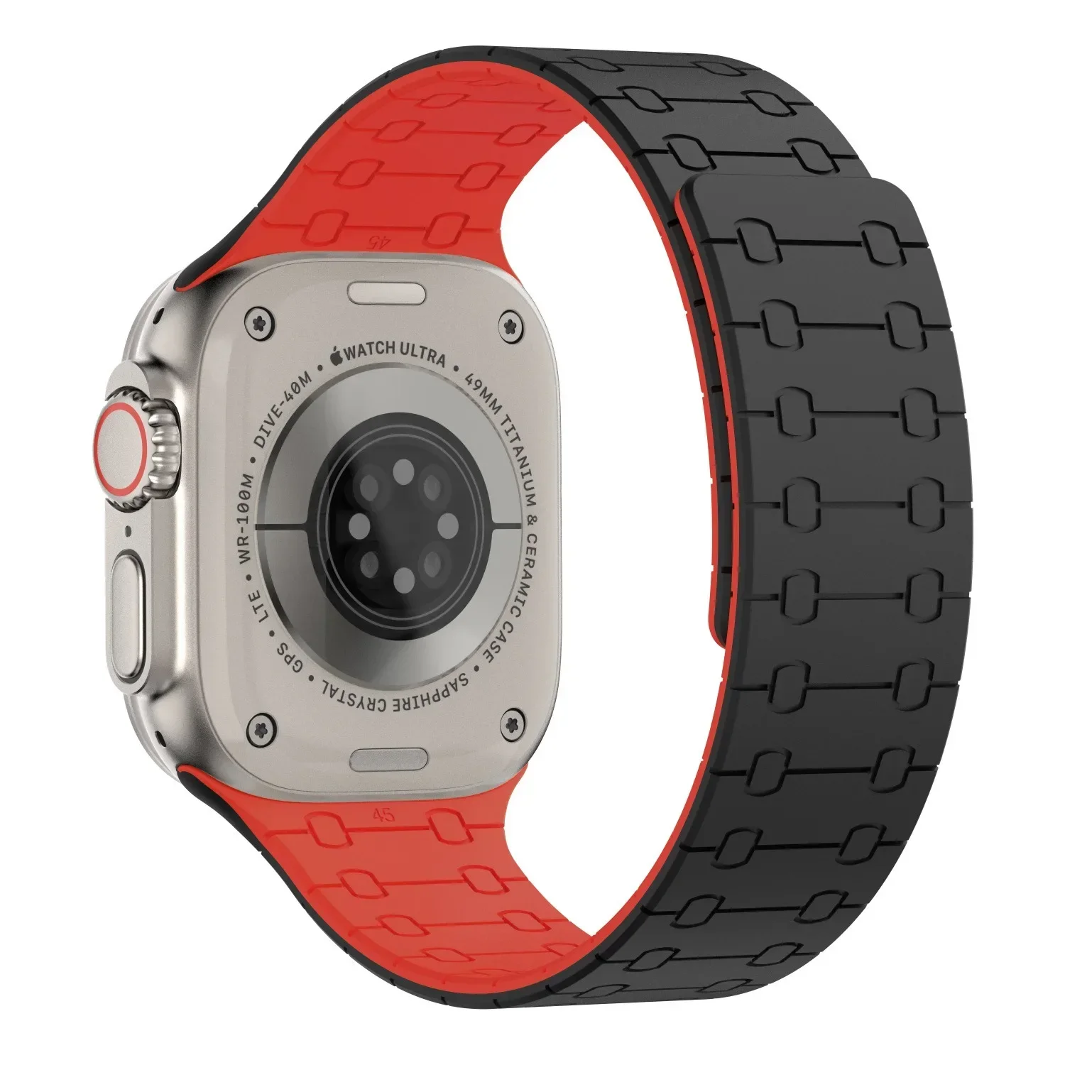 Silikonarmband für Apple Watch Ultra 4 3 2 49mm 12 11 10 46mm 42mm 9 8 7 45/41mm Magnetisches Armband iWatch 6 5 4 SE 44/40mm – Detail 12