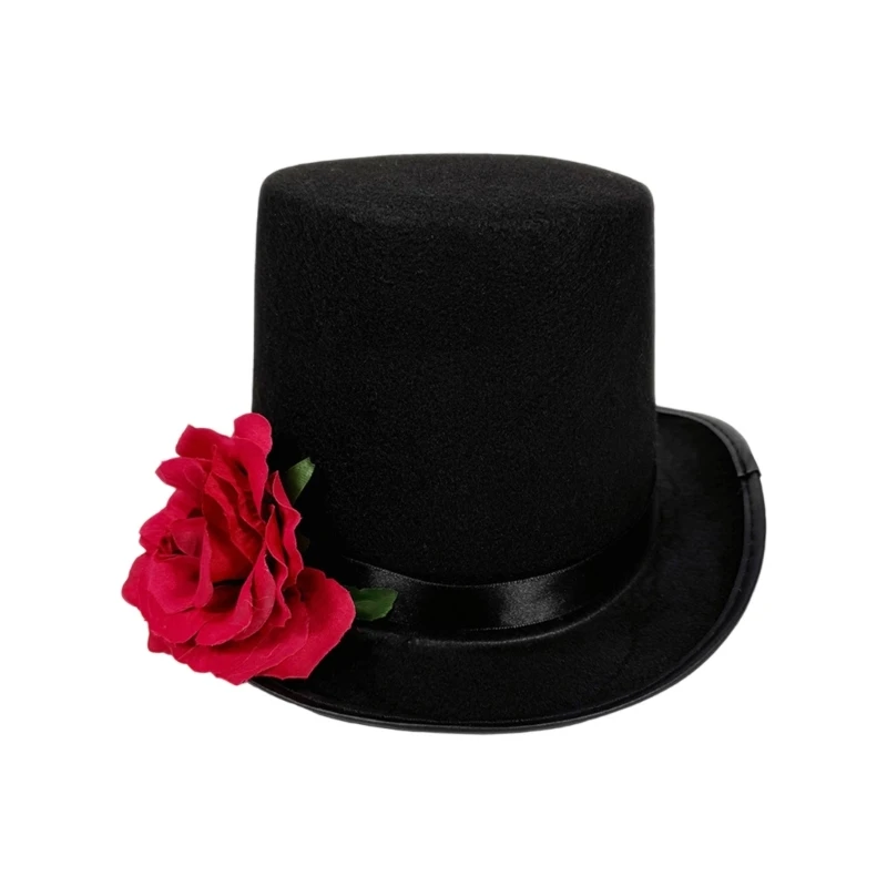 천 빨간색 꽃이 만발한 장식 된 남여 모자 재사용 가능한 여행 친화적 인 모자 결혼식 축제에 적합