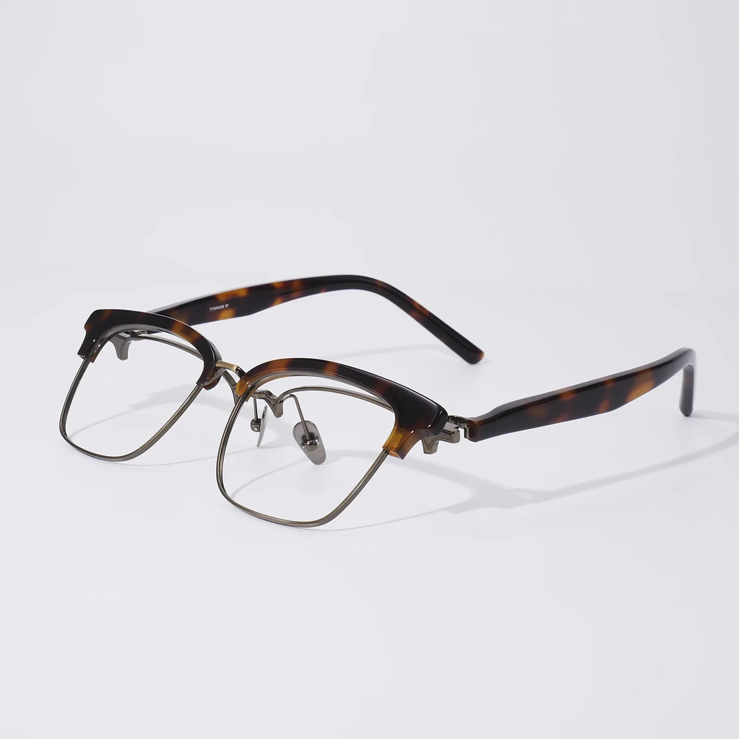 

Top Quality Flip Up Acetate Pure Titanium Men Glasses Fashion Women Paired with Prescription Eyeglass for Myopia Anti Blue Light