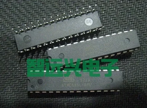 شحن مجاني ATMEGA8L-8PU ATMEGA8L 8PU 8 بت AVR مع 8K بايت داخل النظام فلاش قابل للبرمجة DIP-28 جديد وأصلي