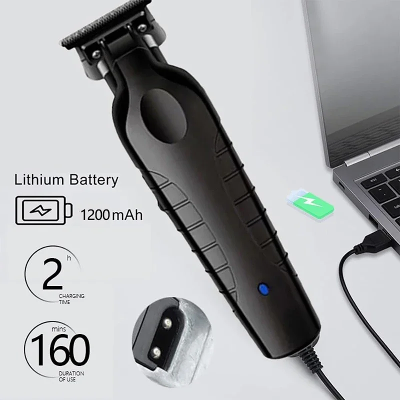 Kemei  KM-2299 KM-2024  Professional Barber Cordless Electric Hair Clippers USB Rechargeable Hair Trimmers Hair Cutting Machine image 6