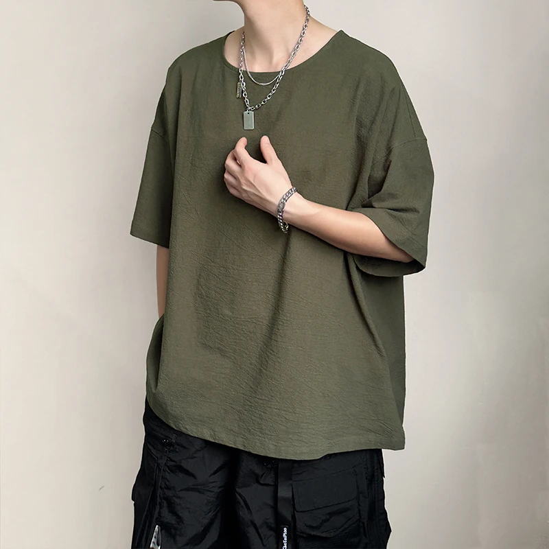 camiseta-masculina-de-verao-2026-estilo-chines-manga-curta-gola-grande-solta-casual-retro-Etnica-para-uso-diario-oversized