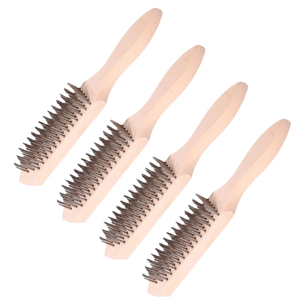 

Carbon Steel Wire Brush Heavy Duty Wire Brush For Home Use Comfortable To Use Non-Slip Grip For Cleaning Grills