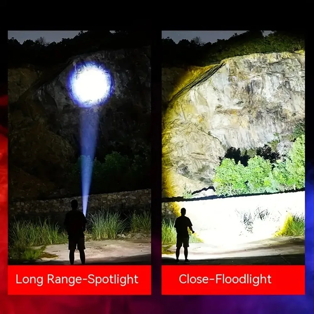 Alonefire Linterna táctica LED con Zoom y haz potente outdoor - imagen 4