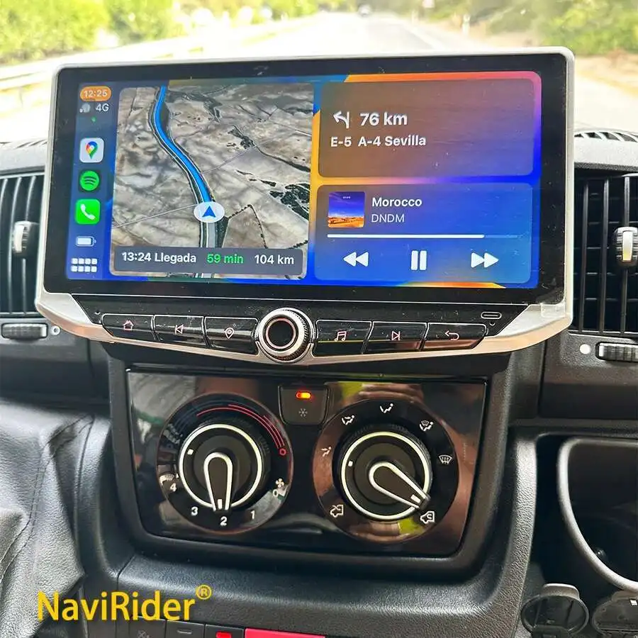 Automóvel Central Multimédia Autoradio, 10.88 Polegada Qled Screen, Rádio, Wi-Fi, Bluetooth, CarPlay, GPS, DSP, FIAT DUCATO, 2016, 2017, 2018, 2022