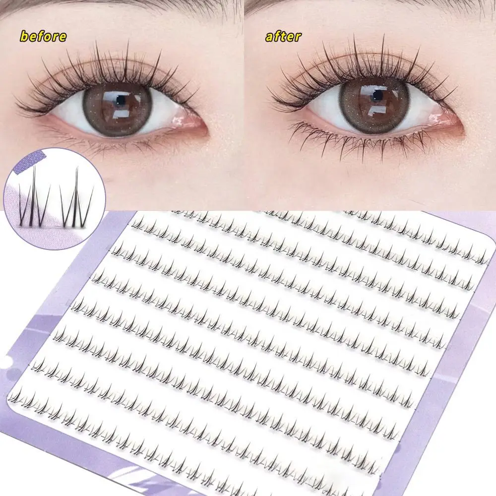 สีดํา 6mm Air Lower Eyelashes เครื่องมือแต่งหน้า DIY Lash Extension ด้านล่าง Lash กลุ่ม Lower Lashes