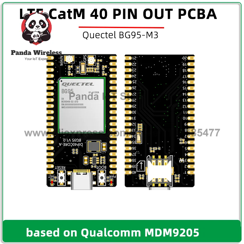 QUECTEL BG95-M3 40PIN PCBA Mini Development Board GNSS Receiver LPWA GSM NBIOT CATM with SIM Card Slot supports low power EMTC
