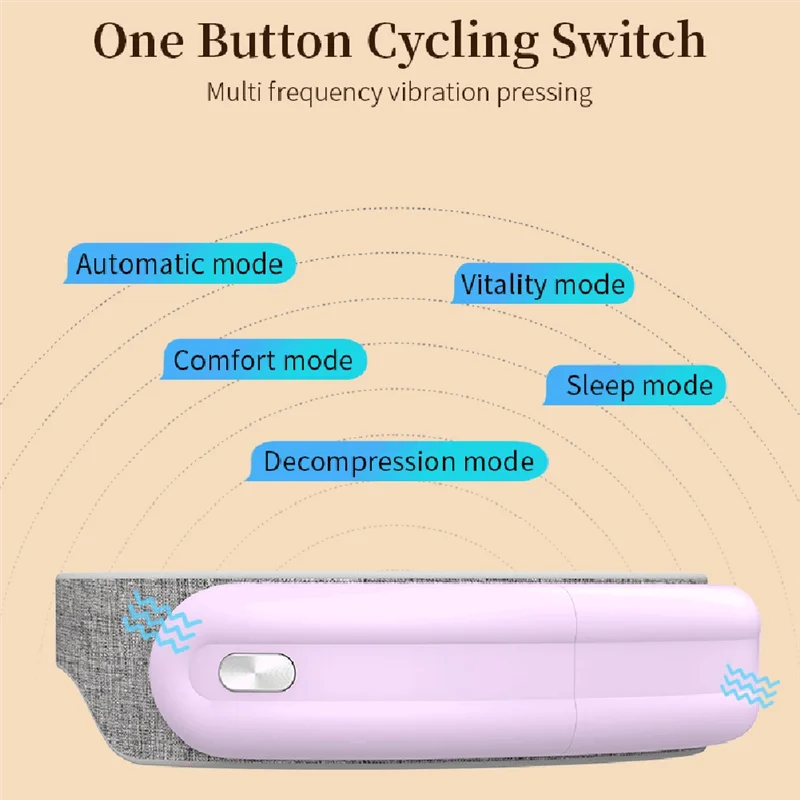 

Electric Head Massager Vibration Hot Compress Air Bag Massage Relieve Headache Bluetooth Music Relax Therapy Easy Install (Blue)