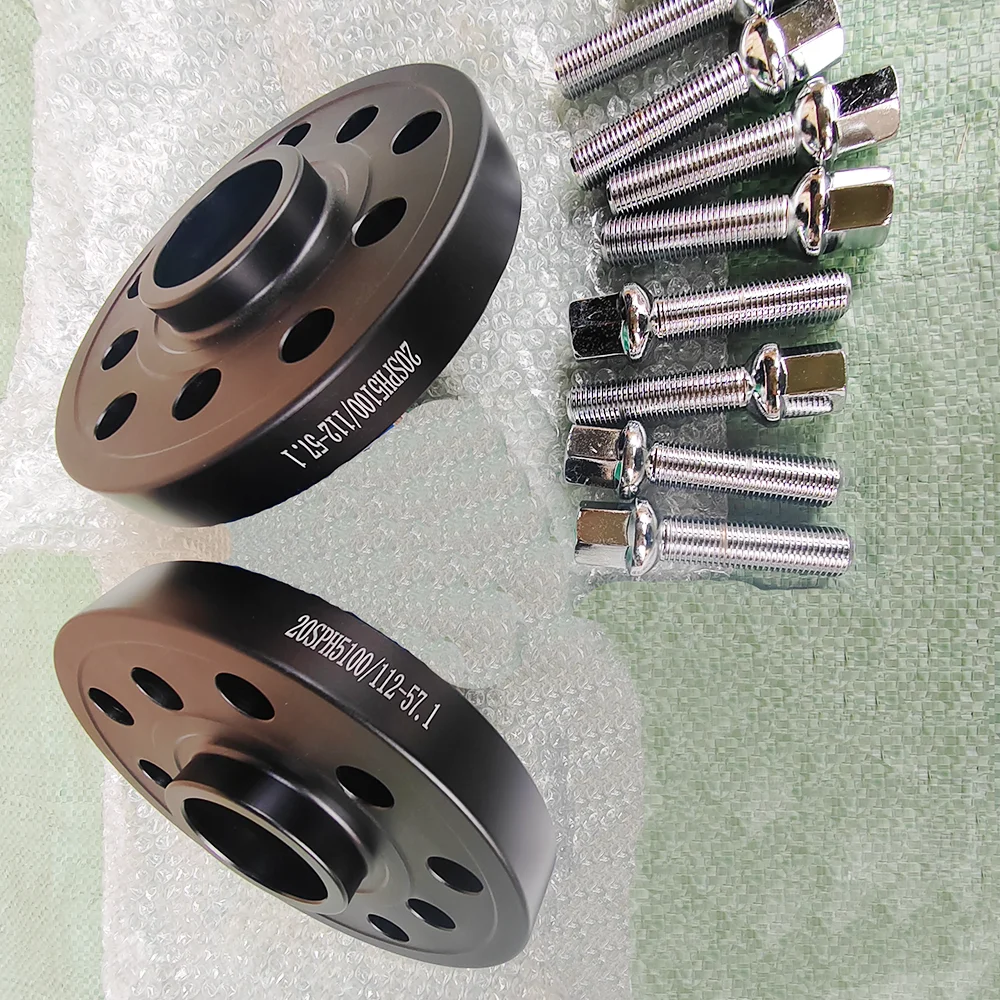 

2PCS 20MM Tire Hubcentric Adapter 5X100X112 CB57.1mm Wheel Spacers for Volkswagen Golf Tiguan Seat With 14X1.5 wheel bolt