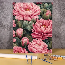 Peony Flower Pictures By Number kit Home Decor pittura per numero Plant Drawing On Canvas HandPainted Art Home Decor Gift