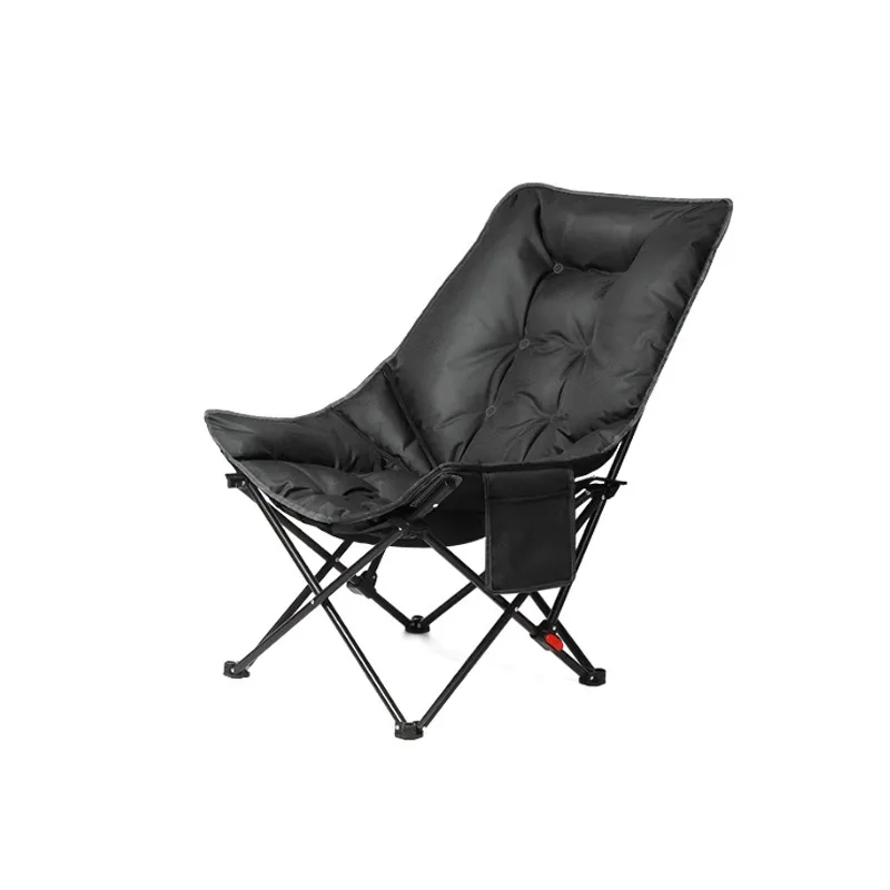 Folding Chair Lunch Break Recliner Outdoor Portable Padded Moon Chair Camping Back Chair