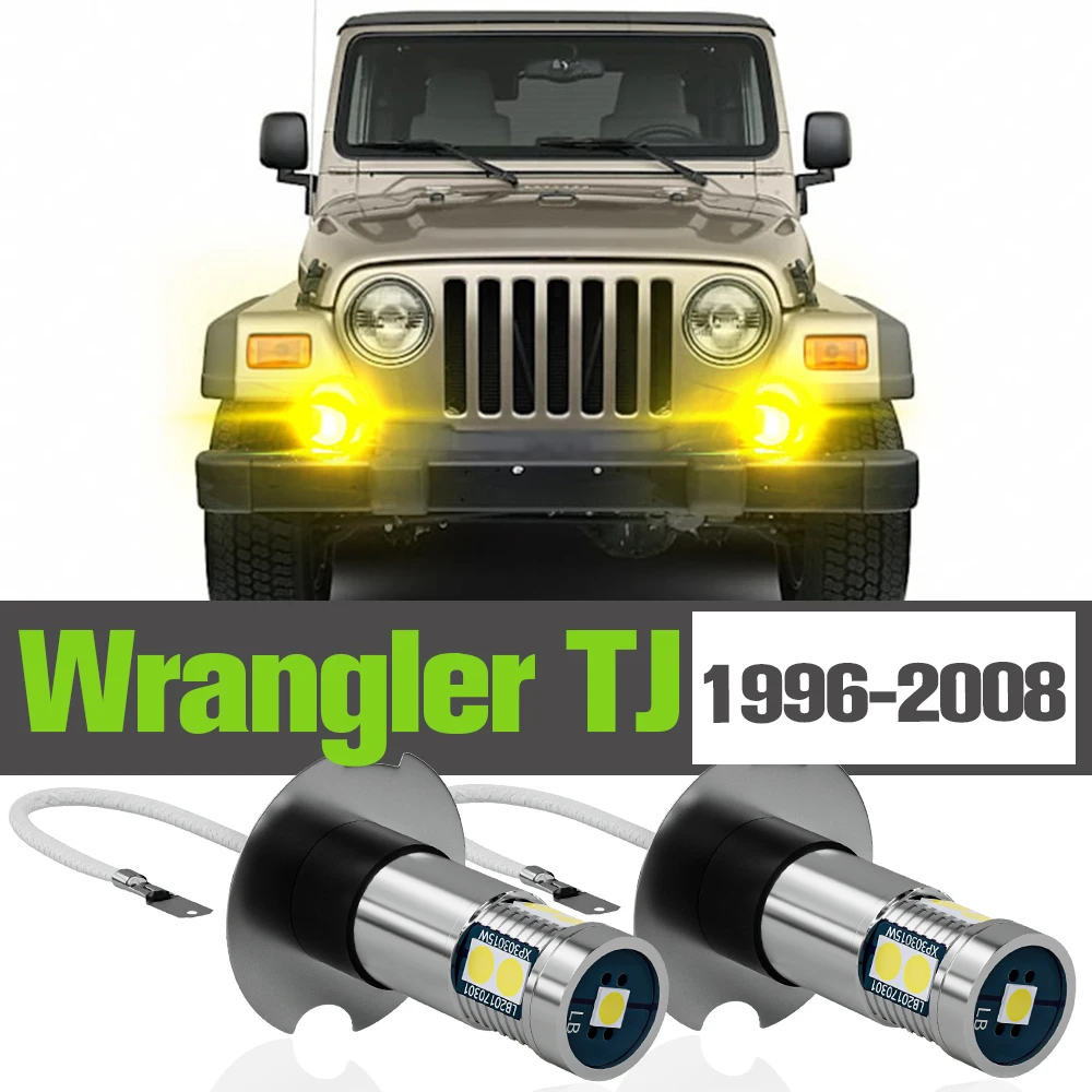 

2x LED Fog Light Accessories Lamp For Jeep Wrangler mk2 TJ 1996-2008 1997 1998 1999 2000 2001 2002 2003 2004 2005 2006 2007